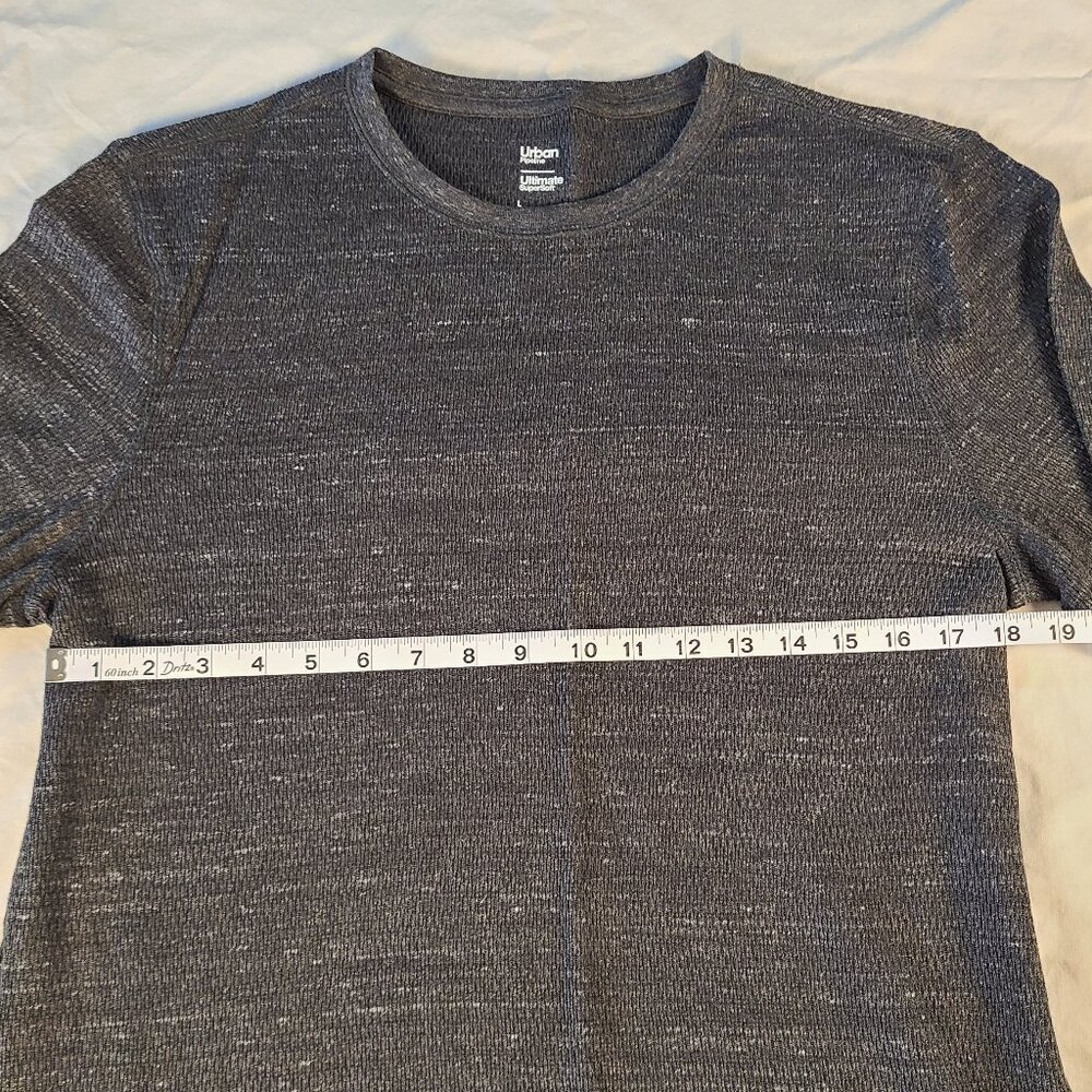 Urban Pipeline Men's L Long Sleeve Shirt Waffle Knit/Thermal Black - Picture 6 of 6